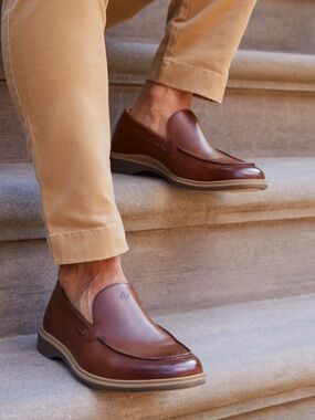 Amberjack The Loafer Men’s Dress Shoe In Chestnut Sz 11M